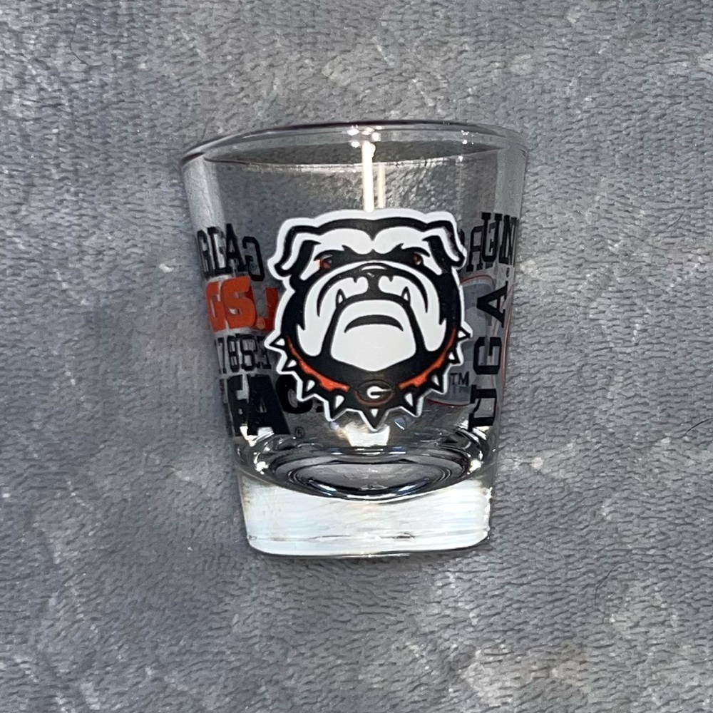 3/$10 Georgia Bulldog Logo Shot Glass